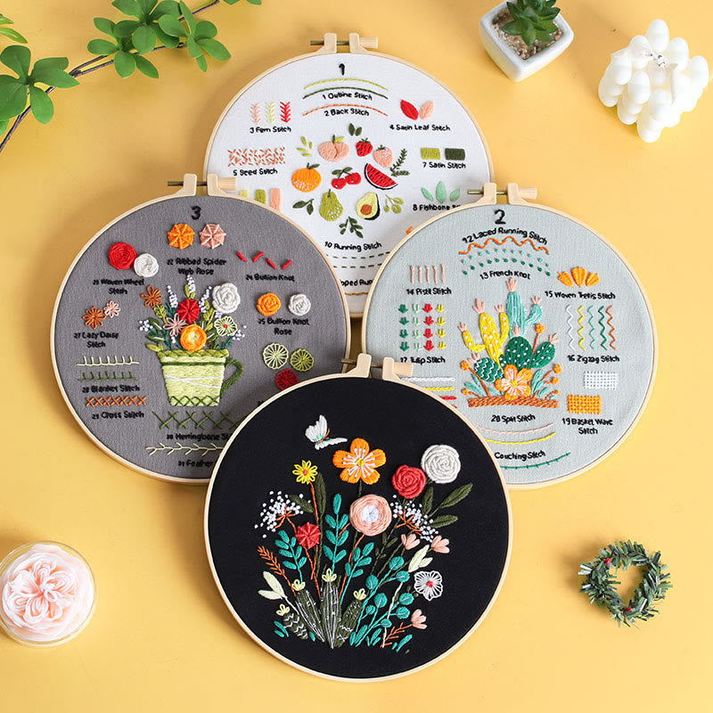 Rubbyoo 4-piece Embroidery Starter Kit - Various Stitch Pattern | Beginner Handmade Craft | Nice For Handmade Enthusiasts - image 3