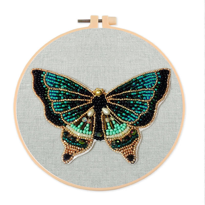 Rubbyoo Bead Embroidery Kit - Exquisite Butterfly | Diy Animal Craft | Unique Gift For Her - 20*20cm - image 0