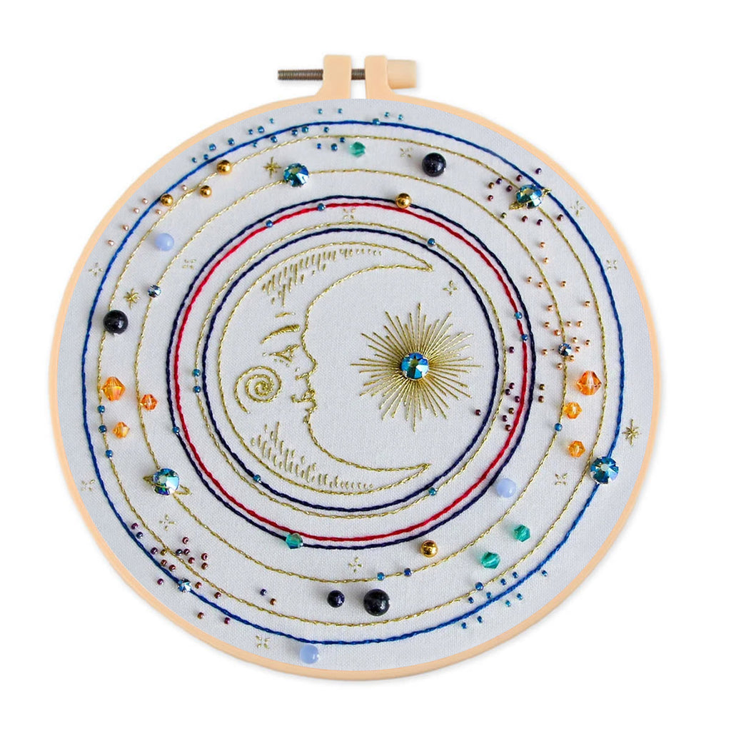 Rubbyoo Bead Embroidery Kit - Moon Galaxy | Diy Universe Craft | Unique Birthday Gifts  - 20*20cm - image 0