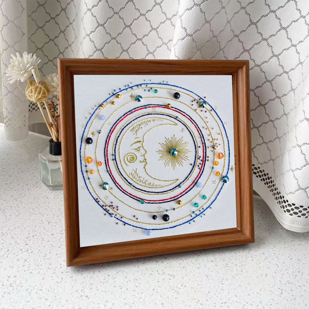 Rubbyoo Bead Embroidery Kit - Moon Galaxy | Diy Universe Craft | Unique Birthday Gifts  - image 9