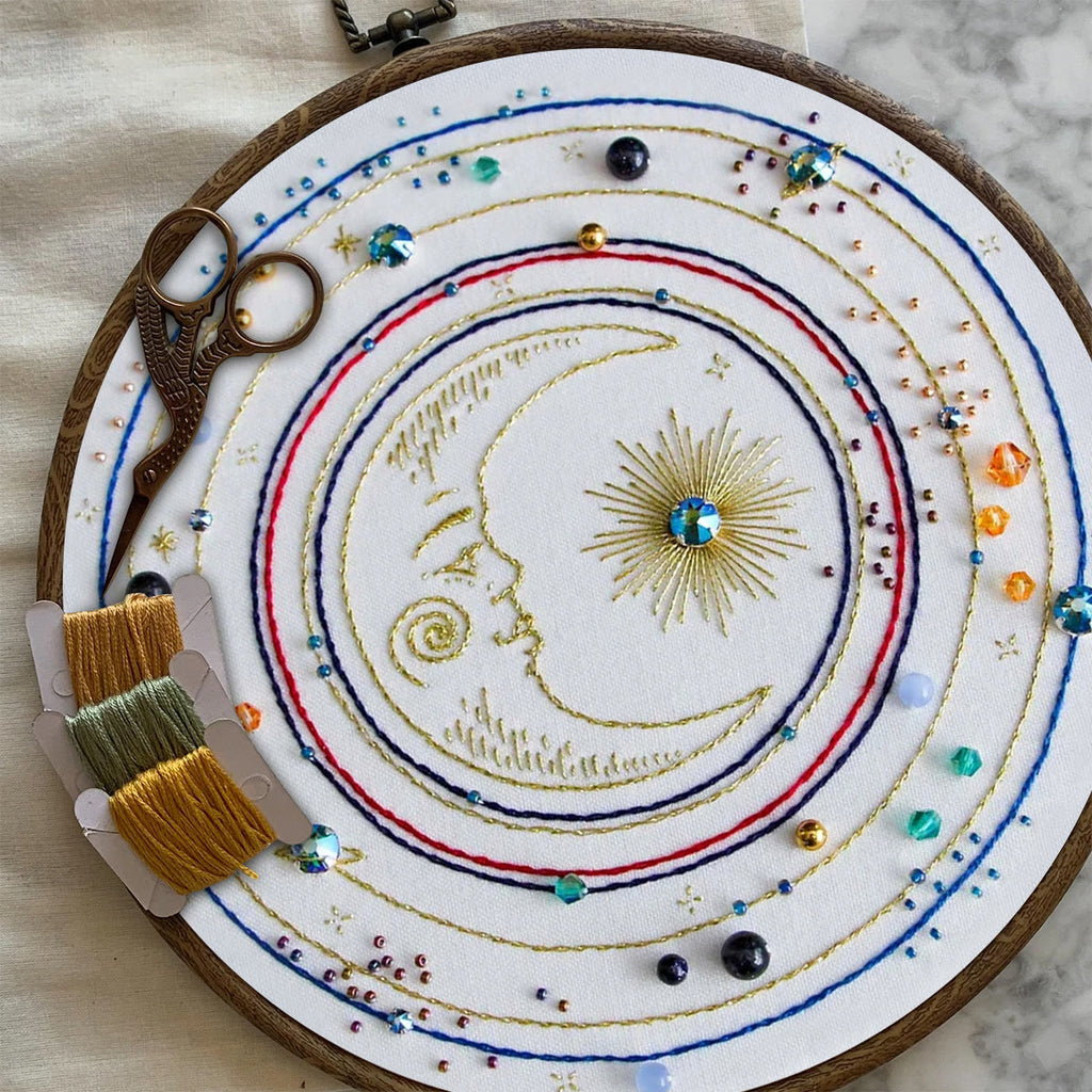 Rubbyoo Bead Embroidery Kit - Moon Galaxy | Diy Universe Craft | Unique Birthday Gifts  - image 3