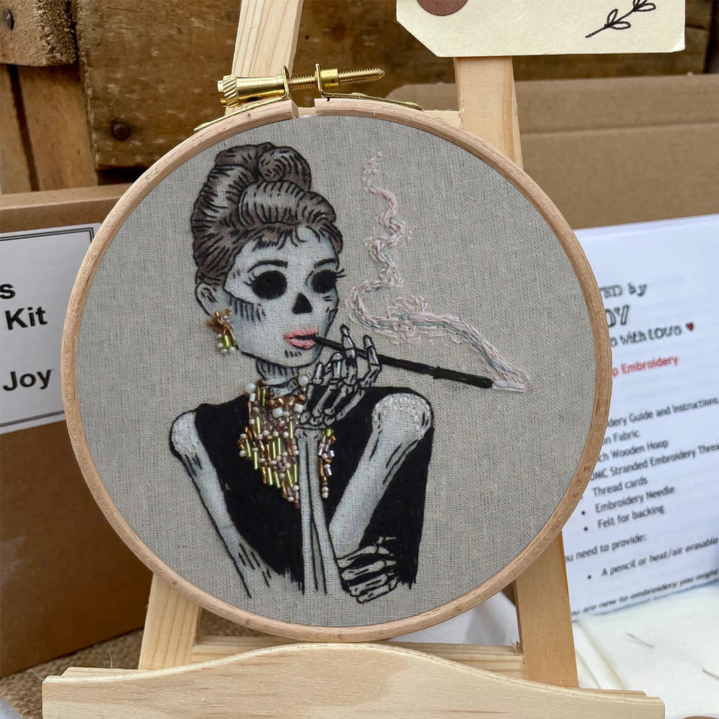 Rubbyoo Bead Embroidery Kit - Smoking Skull | Spooky Halloween Craft | Diy Holiday Decor - image 7