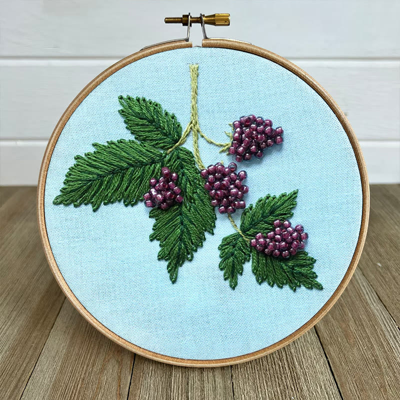 Rubbyoo Bead Embroidery Kit - Beaded Berries | Botanical Handmade Craft | Diy Decorative Artwork - image 8