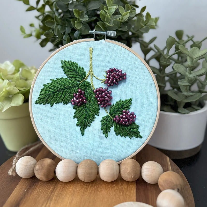 Rubbyoo Bead Embroidery Kit - Beaded Berries | Botanical Handmade Craft | Diy Decorative Artwork - image 3