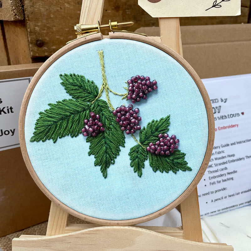 Rubbyoo Bead Embroidery Kit - Beaded Berries | Botanical Handmade Craft | Diy Decorative Artwork - image 7