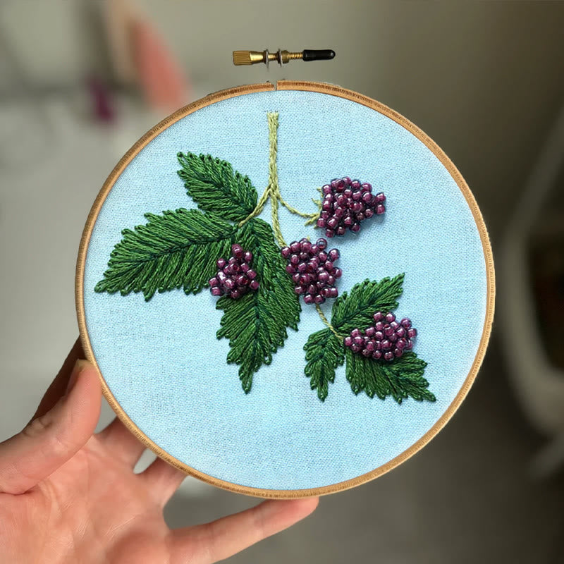 Rubbyoo Bead Embroidery Kit - Beaded Berries | Botanical Handmade Craft | Diy Decorative Artwork - image 6