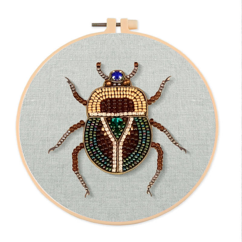 Rubbyoo Bead Embroidery Kit - Scarab Beetle | Diy Handmade Stitchwork | Easy Craft For Adults - image 0
