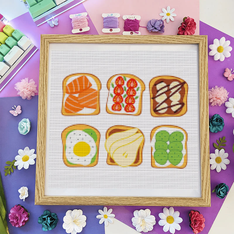 Cross Stitch Kit - Breakfast Toast | Kitchen Handmade Decor | Easy Needle Artwork  - image 6