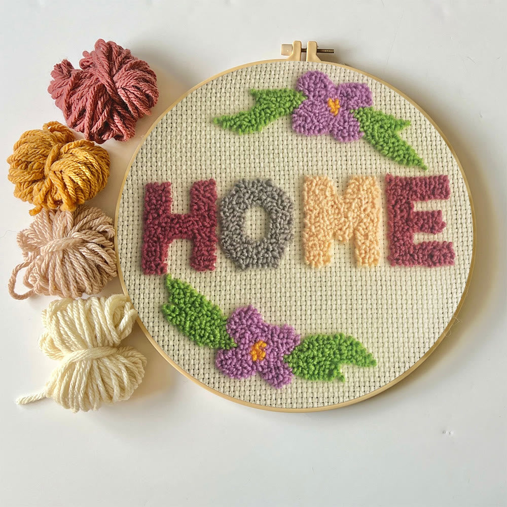Floral Home Punch Needle Kit - Diy Living Room Decor | Handmade Stitch Work - image 8