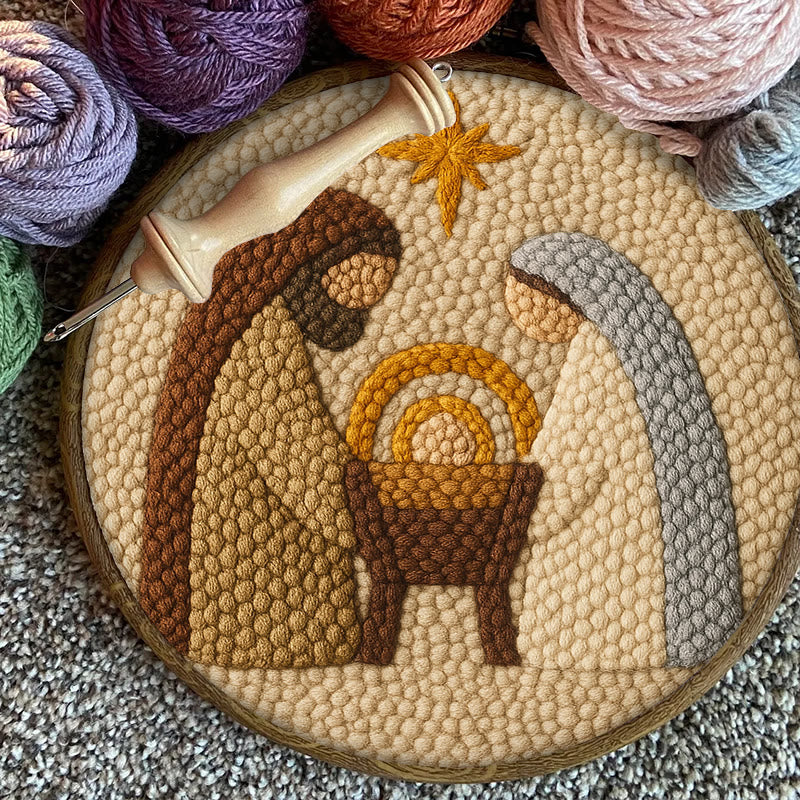 Christmas Nativity Punch Needle Kit - Diy Christmas Pattern | Perfect Wall Hanging  - image 9