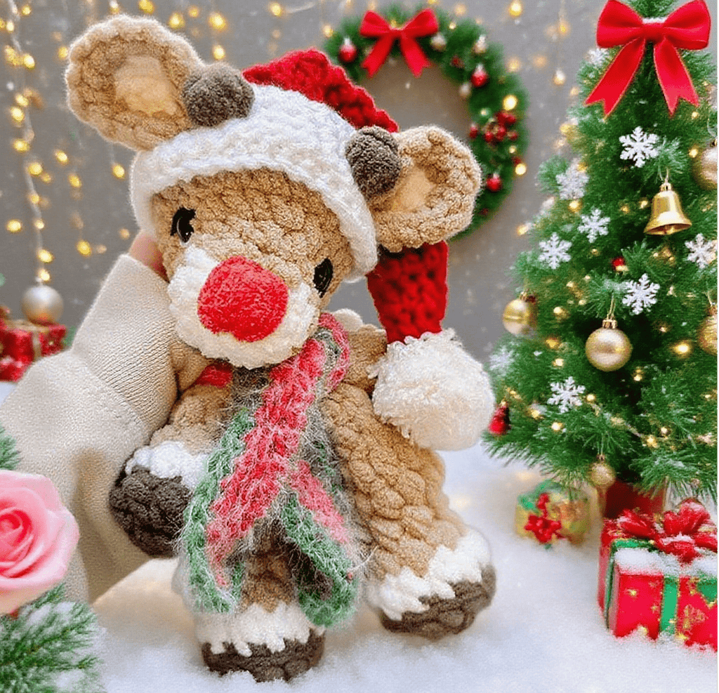Diy Handmade Christmas Reindeer Crochet Kit - Nice Christmas Gift Idea | Christmas Tree Decor - Diy Handmade Christmas Reindeer Crochet Kit - image 1