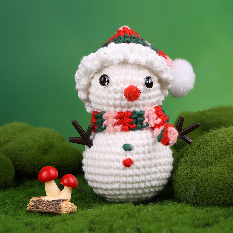 Diy Handmade Christmas Series Crochet Kit - Perfect Holiday Gifts |  Christmas Handicraft For Friends - Snowman B - image 9