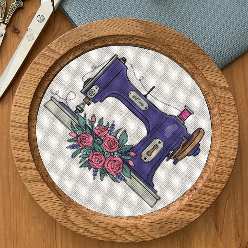  Cross Stitch Kit - Vintage Sewing Machine | Floral Handmade Craft | Perfect Home Decor - image 8