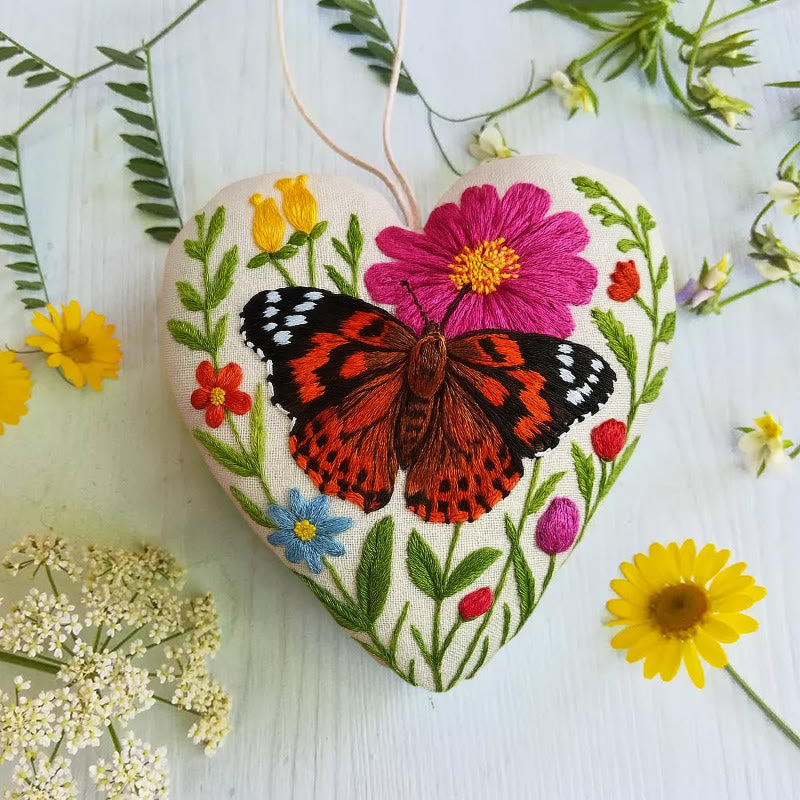 Rubbyoo Heart Embroidery Kit - Vivid Butterfly | Personalized Handmade Art | Diy Birthday Gifts - image 3