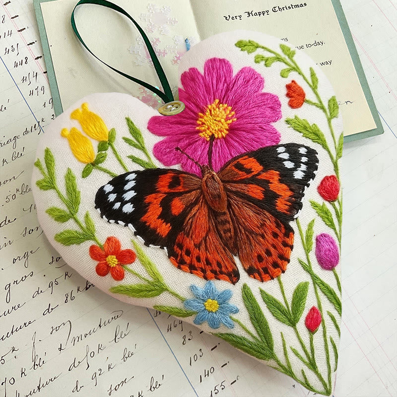 Rubbyoo Heart Embroidery Kit - Vivid Butterfly | Personalized Handmade Art | Diy Birthday Gifts - image 5