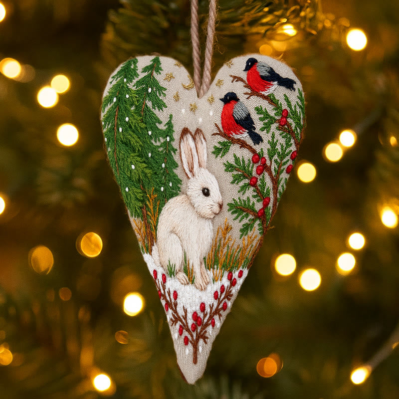 Rubbyoo Heart Embroidery Kit - Lovely Rabbit |  Beginners Sewing Decorations | Christmas Handmade Decor  - image 5