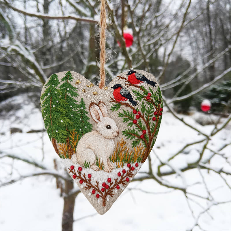 Rubbyoo Heart Embroidery Kit - Lovely Rabbit |  Beginners Sewing Decorations | Christmas Handmade Decor  - image 3