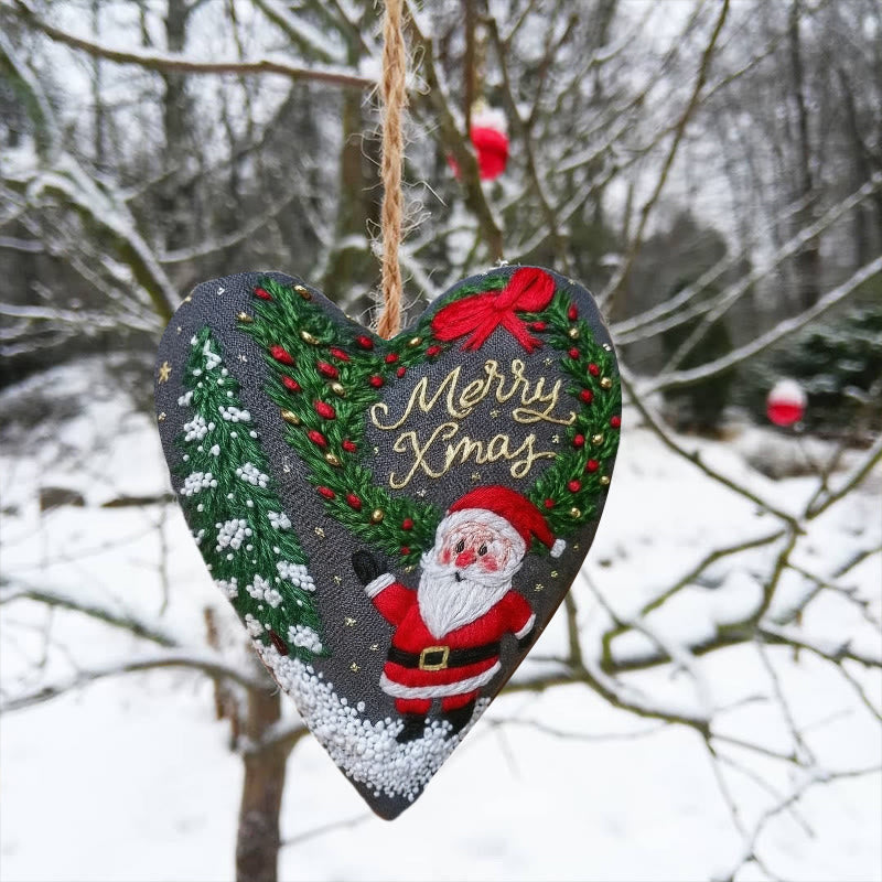 Rubbyoo Heart Embroidery Kit - Merry Christmas | Diy Holiday Collection | Nice Gifts For Friends - image 3