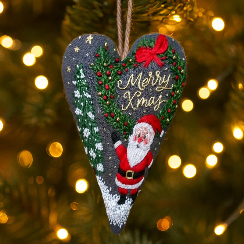 Rubbyoo Heart Embroidery Kit - Merry Christmas | Diy Holiday Collection | Nice Gifts For Friends - image 6