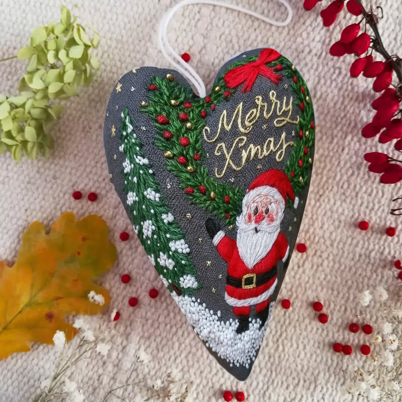 Rubbyoo Heart Embroidery Kit - Merry Christmas | Diy Holiday Collection | Nice Gifts For Friends - image 7