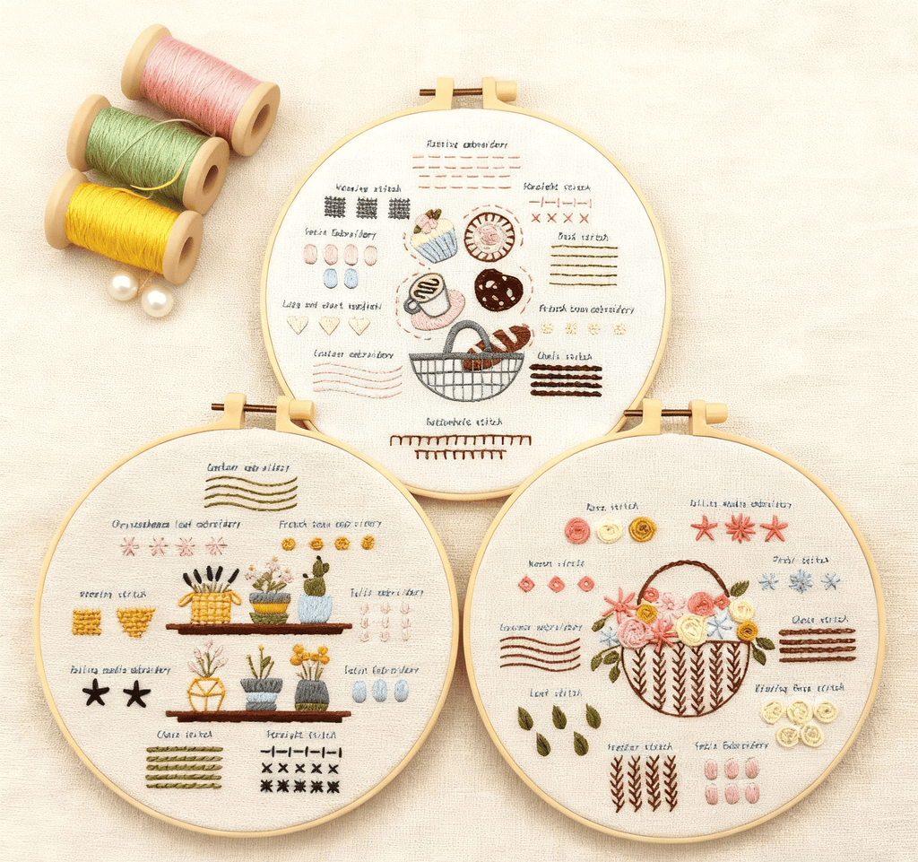 Rubbyoo 3-piece Embroidery Starter Kit - Diy Needle Craft | Beginner Handmade Art | Gifts For Stitch Enthusiasts  - image 1