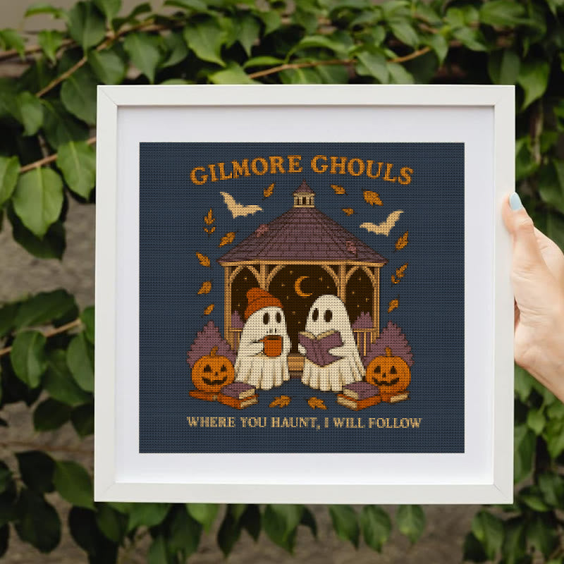 Cross Stitch Kit - Haunted Ghost | Spooky Autumn Art | Diy Halloween Craft  - image 6