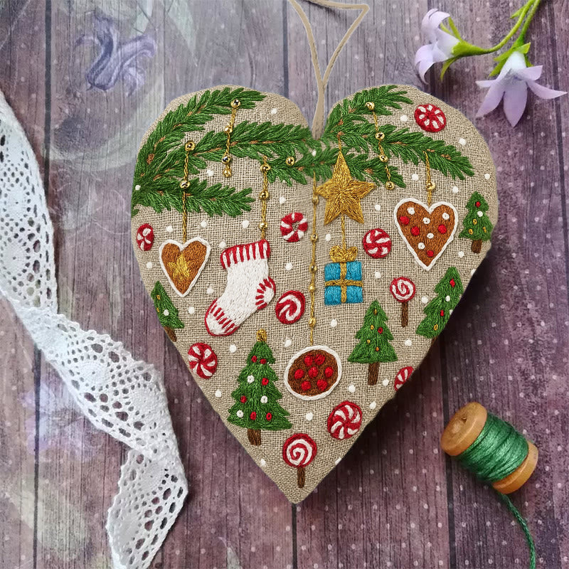 Rubbyoo Heart Embroidery Kit - Precious Gift | Diy Holiday Decoration | Christmas Needlecraft For Kids - image 2