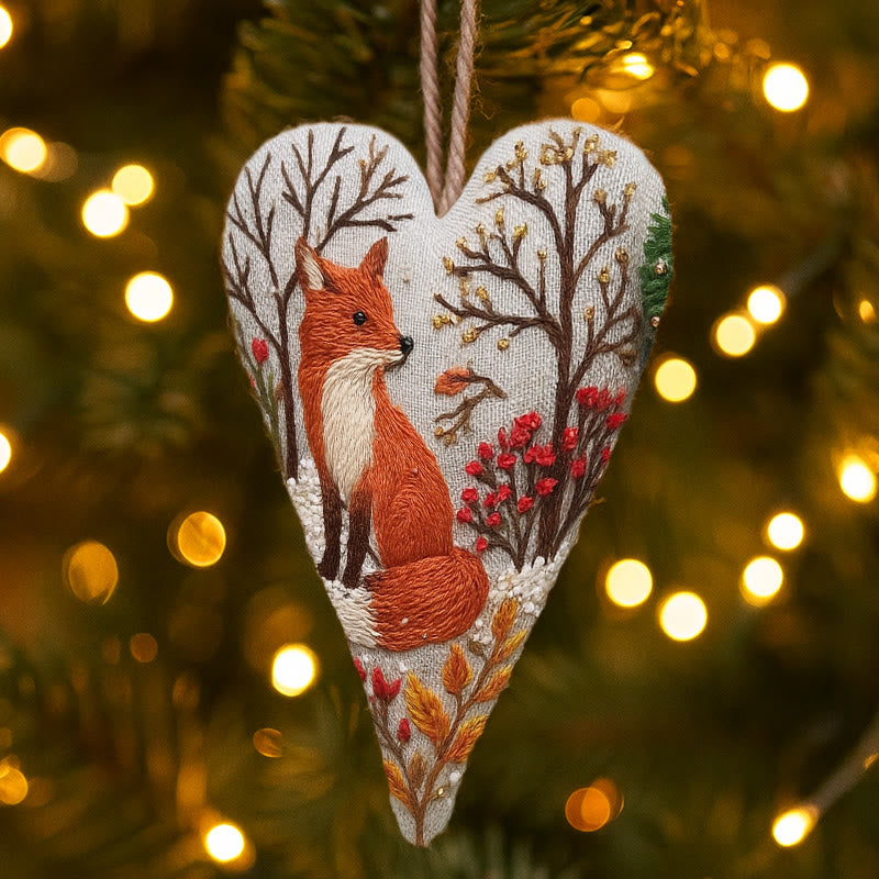 Rubbyoo Heart Embroidery Kit - Winter Fox | Diy Animal Craft | Unique Car Hanging Decor - image 6