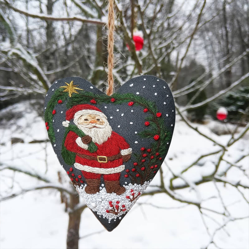 Rubbyoo Heart Embroidery Kit - Santa Claus | Unique Christmas Gift | Diy Hanging Craft  - image 5
