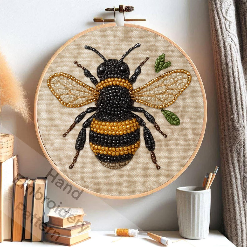 Rubbyoo Bead Embroidery Kit - Flying Bee | Diy Insects Craft | Handmade Decorative Art - image 2