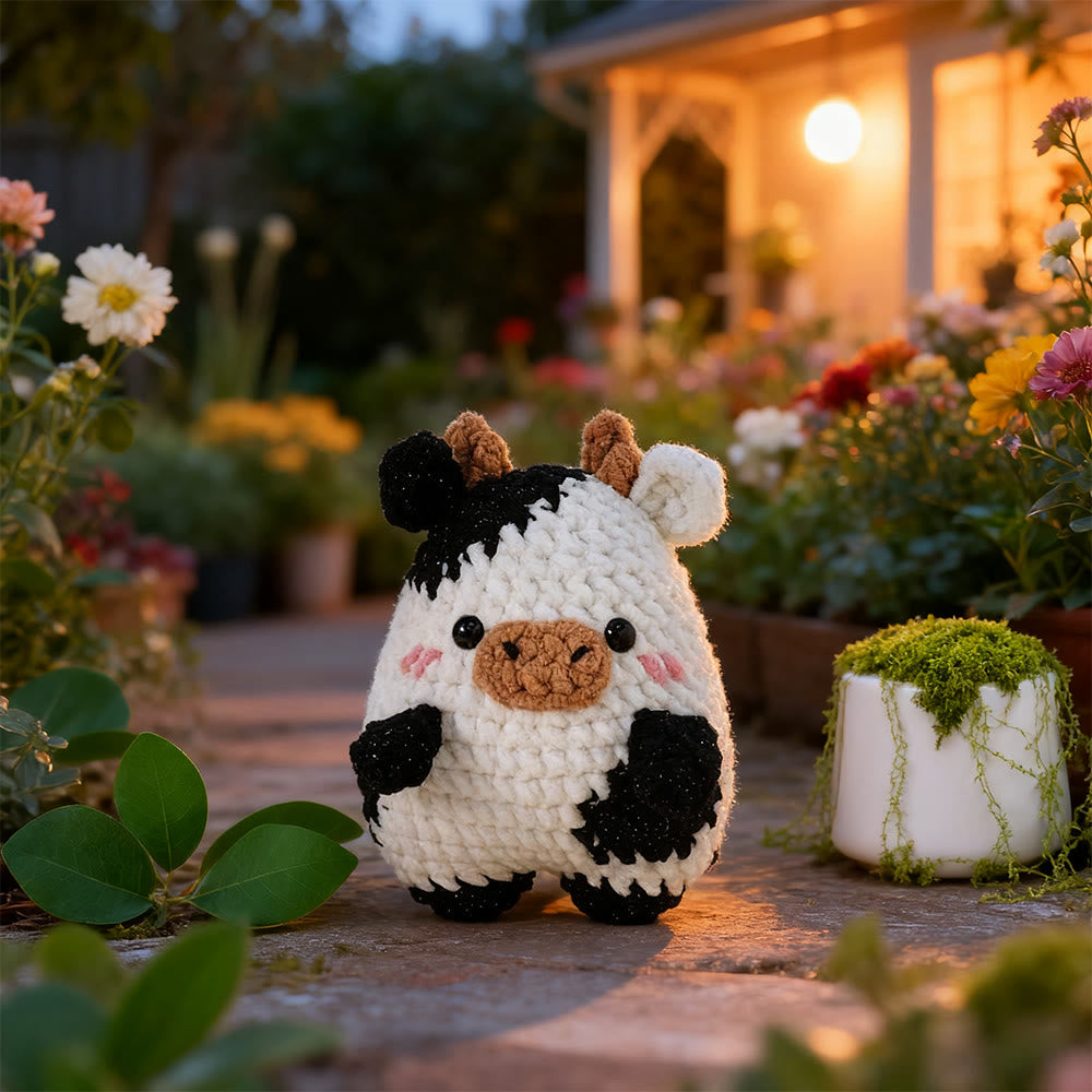 Diy Handmade Milk Cow Crochet Kit - Adorable Bag Pendant | Perfect Handmade Craft For Kids - image 4