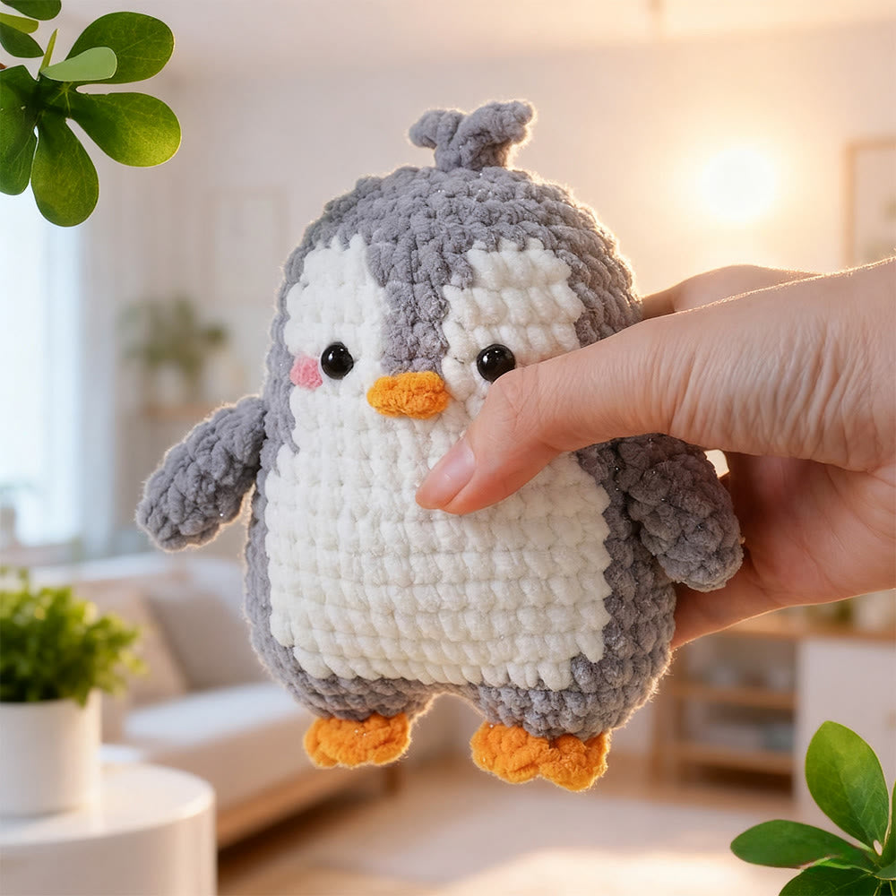 Diy Handmade Lovely Penguin Crochet Kit - Easy Handmade Doll | Perfect Animal Craft For Birthday  - image 2