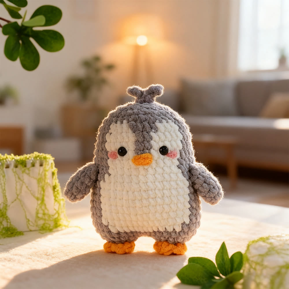 Diy Handmade Lovely Penguin Crochet Kit - Easy Handmade Doll | Perfect Animal Craft For Birthday  - image 1