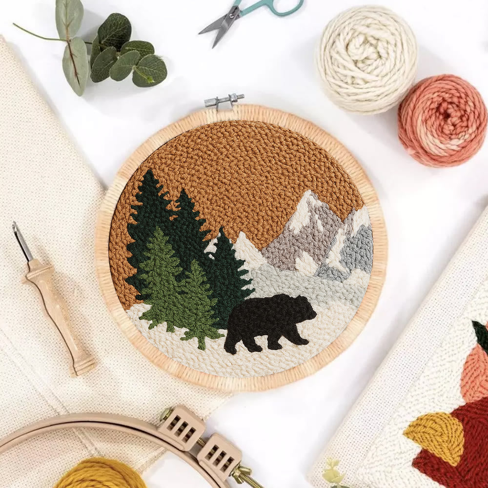 Snow Mountain Punch Needle Kit - Creative Handmade Coaster | Perfect Birthday Gift - image 5