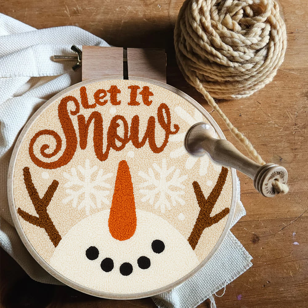 Let It Snow Punch Needle Kit - Diy Winter Handicraft | Perfect Christmas Hanging Art - image 9