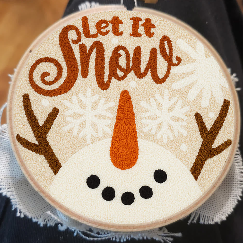 Let It Snow Punch Needle Kit - Diy Winter Handicraft | Perfect Christmas Hanging Art - image 2