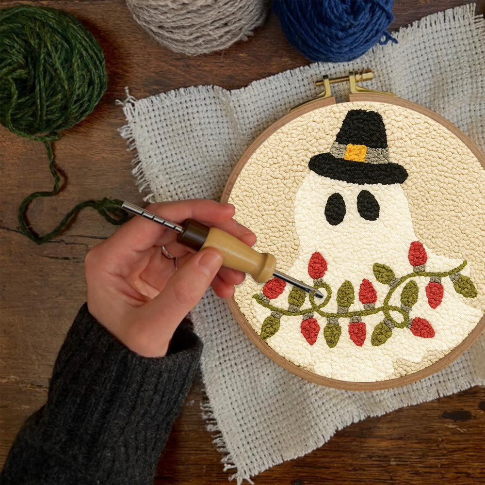 Mysterious Ghost Punch Needle Kit - Unique Christmas Craft | Nice Home Decor - image 1