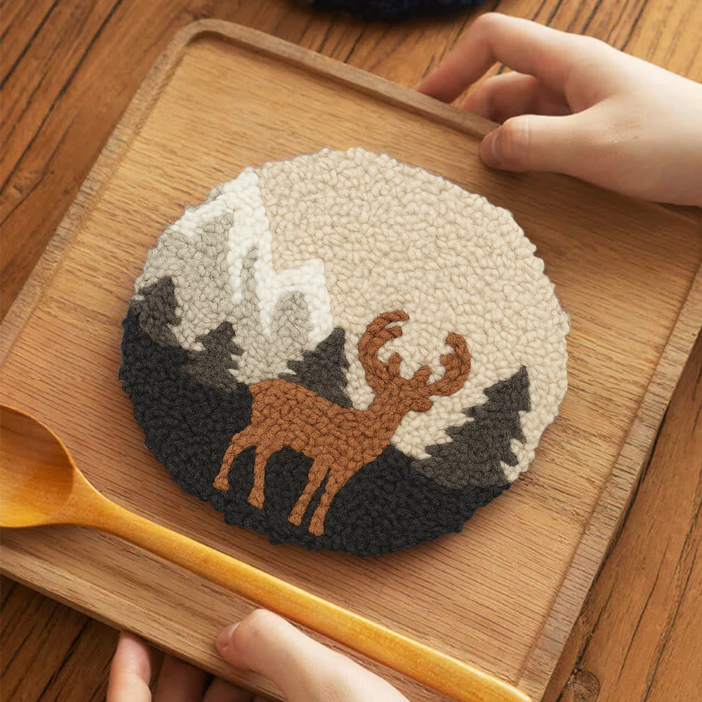  Lonely Deer Punch Needle Kit - Animal Hoop Art | Beginner Needle Craft  - image 9