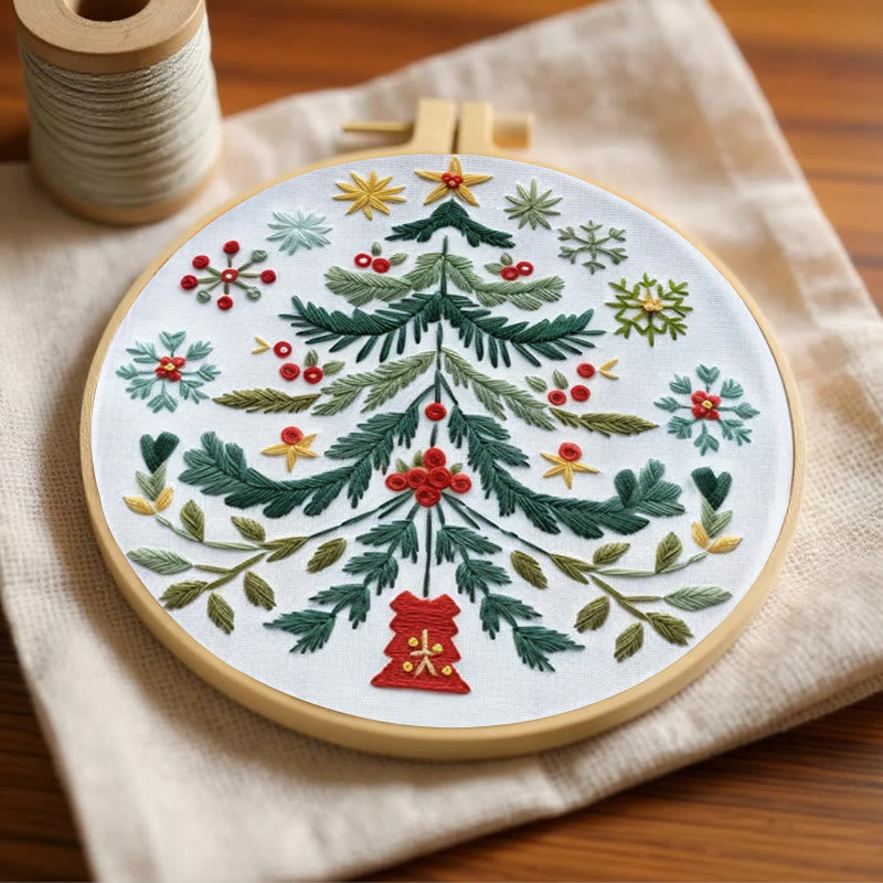 Rubbyoo Embroidery Kit - Christmas Tree | Handmade Festive Craft | Unique Christmas Gift - image 2