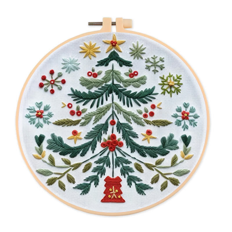 Rubbyoo Embroidery Kit - Christmas Tree | Handmade Festive Craft | Unique Christmas Gift - 20*20cm - image 0