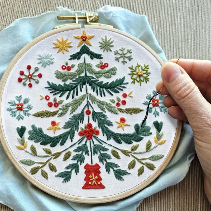 Rubbyoo Embroidery Kit - Christmas Tree | Handmade Festive Craft | Unique Christmas Gift - image 4