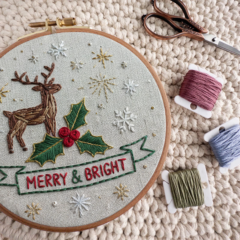 Rubbyoo Embroidery Kit - Christmas Deer | Unique Stitch Art | Christmas Crafts For Decoration  - image 9