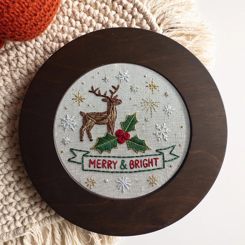 Rubbyoo Embroidery Kit - Christmas Deer | Unique Stitch Art | Christmas Crafts For Decoration  - image 8