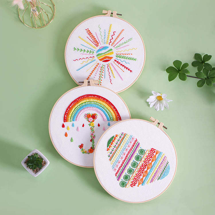 Rubbyoo 3-piece Embroidery Starter Kit - Diy Colourful Design | Creative Stitch Artwork | Perfect For Handmade Beginner  - image 6