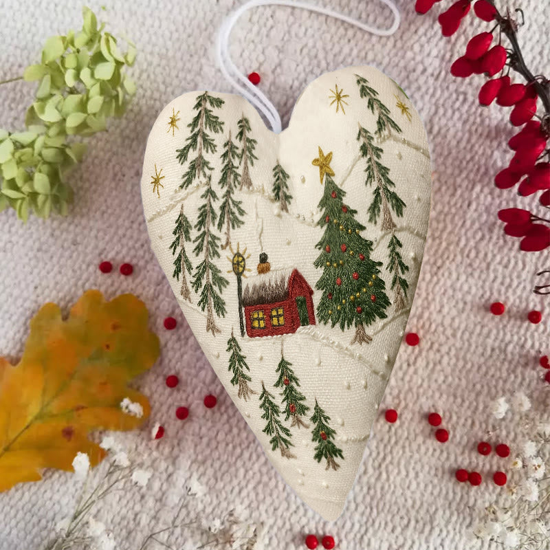 Rubbyoo Heart Embroidery Kit - Christmas Town | Creative Winter Decor | Perfect Christmas Gift  - image 6