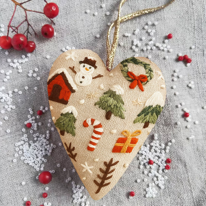 Rubbyoo Heart Embroidery Kit - Christmas Present | Unique Christmas Collection | Diy Heart Decor  - image 2