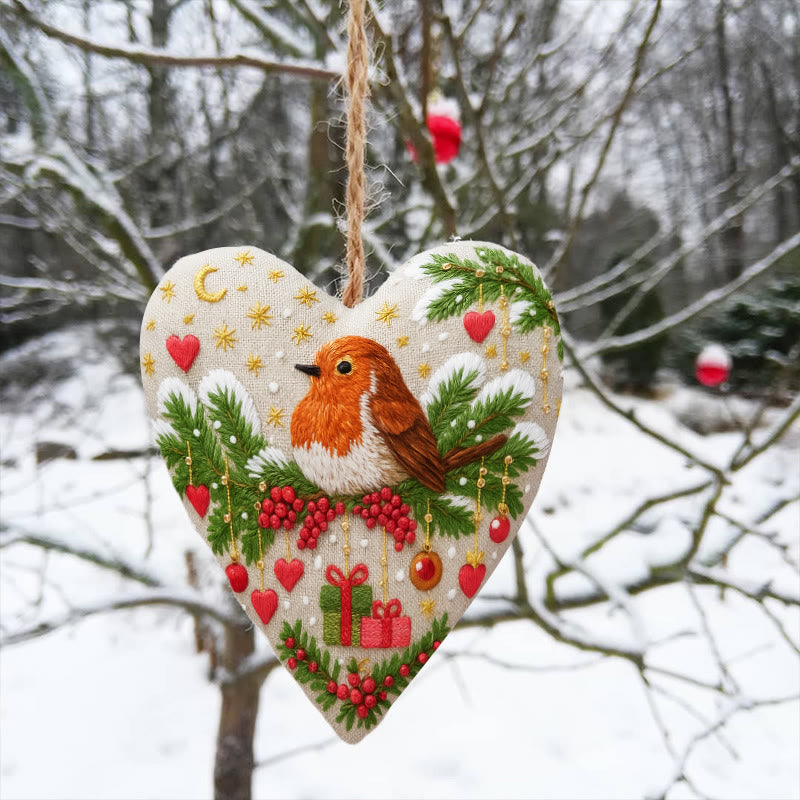 Rubbyoo Heart Embroidery Kit - Lovely Bird | Handmade Christmas Gift | Perfect For Diy Beginner - image 1