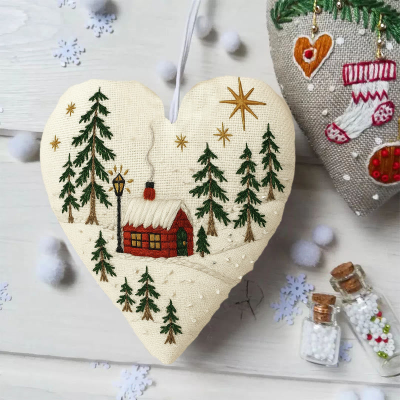 Rubbyoo Heart Embroidery Kit - Shining Night | Christmas Host Gift | Perfect Home Decor - image 2