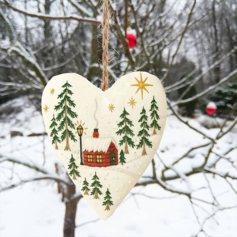 Rubbyoo Heart Embroidery Kit - Shining Night | Christmas Host Gift | Perfect Home Decor - image 1