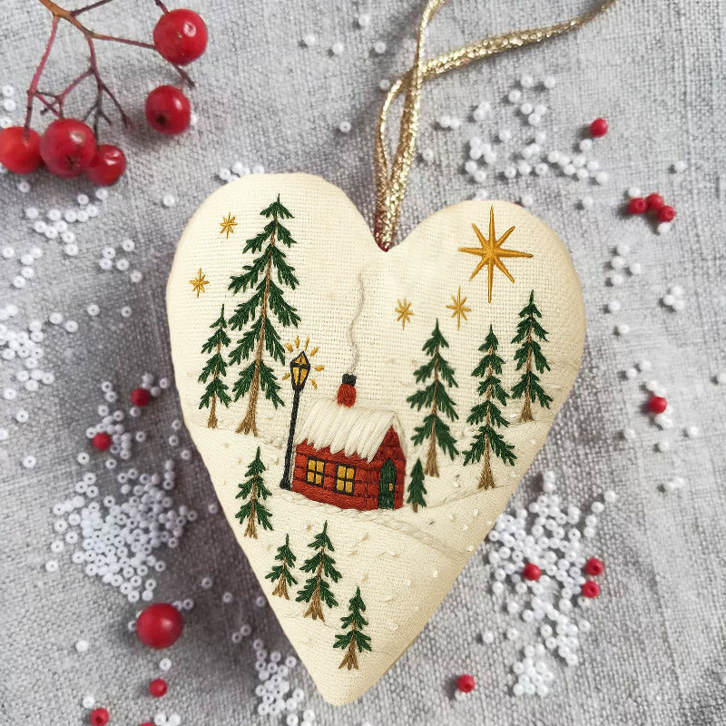 Rubbyoo Heart Embroidery Kit - Shining Night | Christmas Host Gift | Perfect Home Decor - image 3